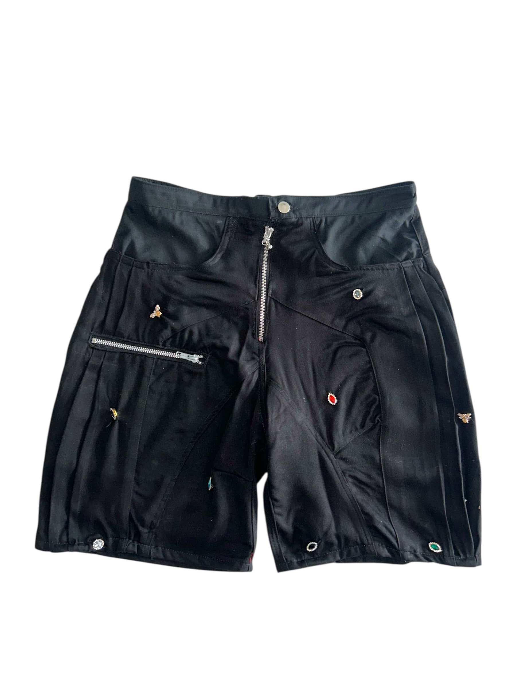 Pleated Gem Shorts